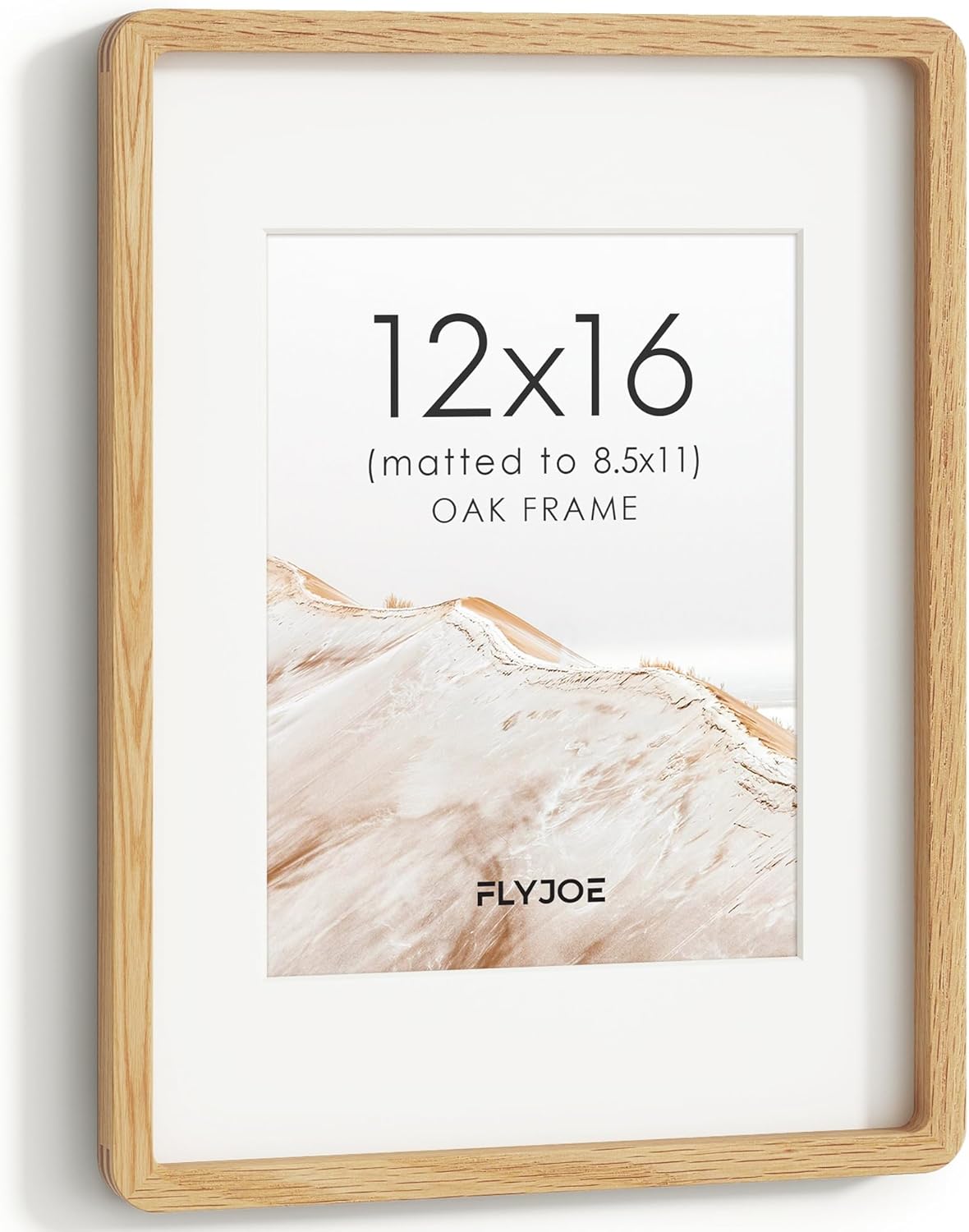 12x16 Picture Frame in Natural Solid Oak Wood for Home Decor