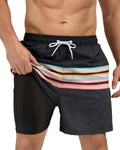 Mens Swim Trunks with Compression Liner 2 in 1 Quick Dry (Style 97PP)
