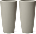 Tremont Tall Round Tapered Planter, Large 2-Pack - Self-Watering