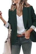 Genhoo Blazer Jackets for Women Open Front Long Sleeve - Versatile 23%