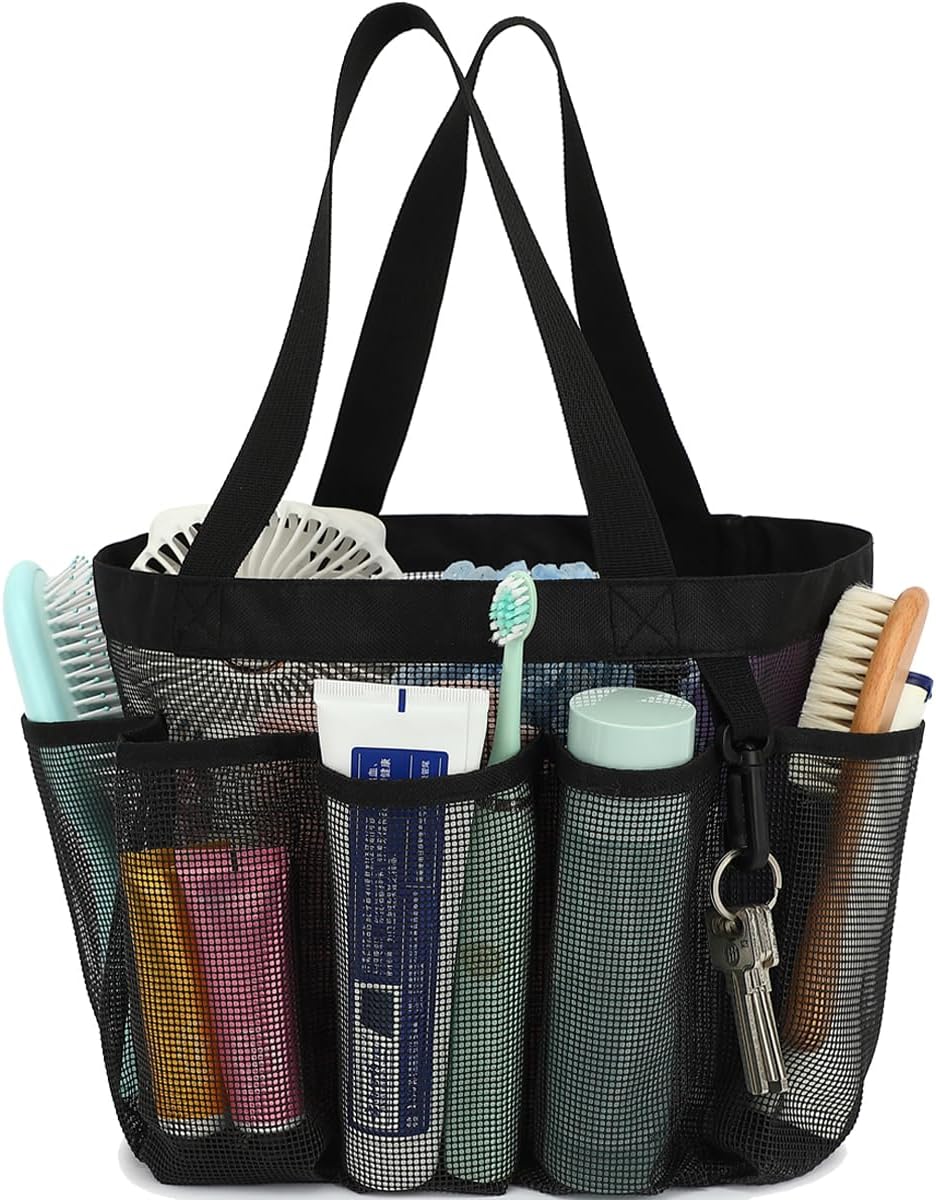 Fammart Mesh Shower Caddy: 7 Deeper Pockets, Quick-Dry, Portable Tote