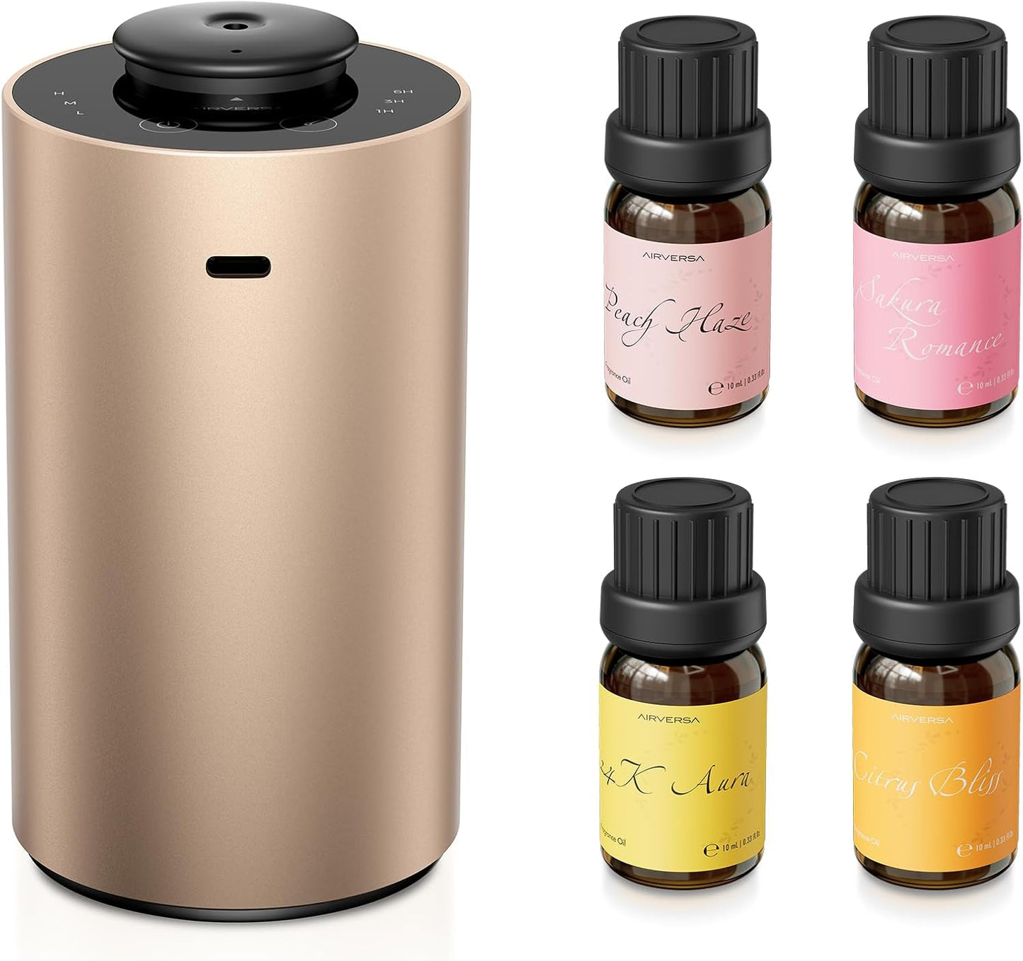 Waterless Essential Oil Diffuser Starter Kit for Home and Car