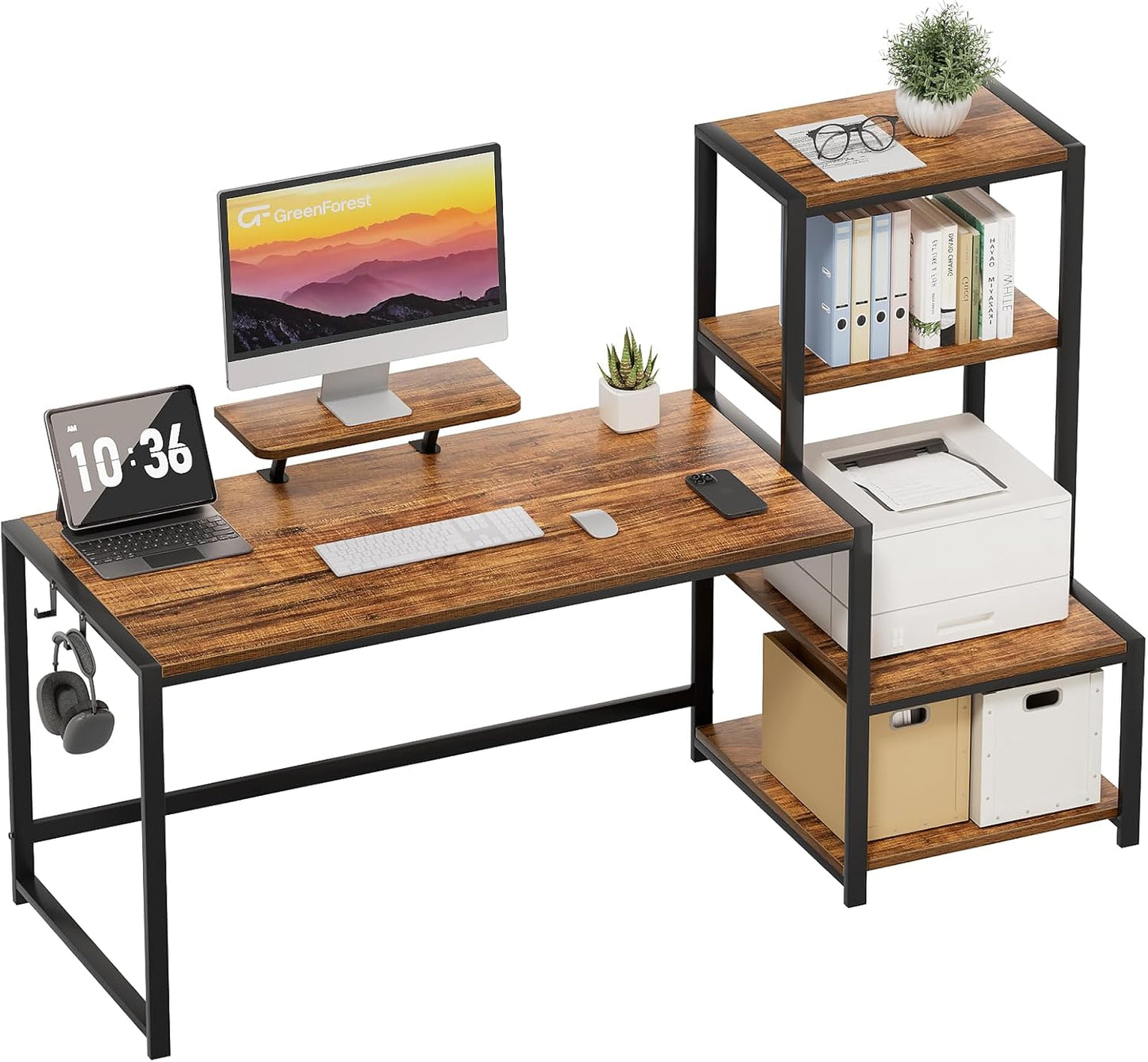 Spacious Reversible 58 Computer Desk
