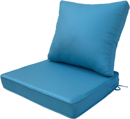 Outdoor Seat/Back Deep Chair Cushion Set for Patio Furniture