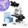 OMAX 40X-2000X Binocular Compound LED Microscope - Detailed