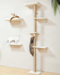 FUKUMARU Cat Wall Shelves - Stable 3-in-1 Wall Mounted Tree Set