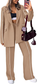 PRETTYGARDEN Women's 2 Piece Blazer Suit Set - Polished Workwear