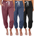 Comfy Lounge Pants for Women - 3 Pack Baggy Sweatpants