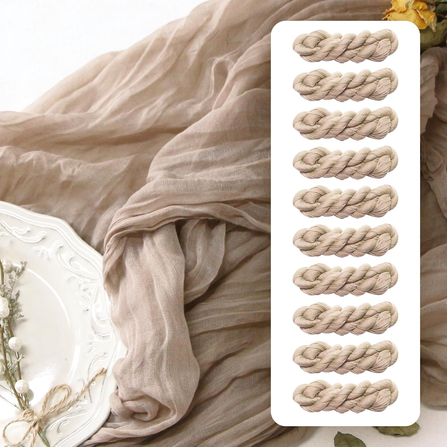 Gorgeous FEXIA Nude Table Runner for Elegant Weddings and Events