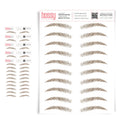 Temporary Eyebrow Tattoos 5 Pack - Natural Upward Strokes (Medium