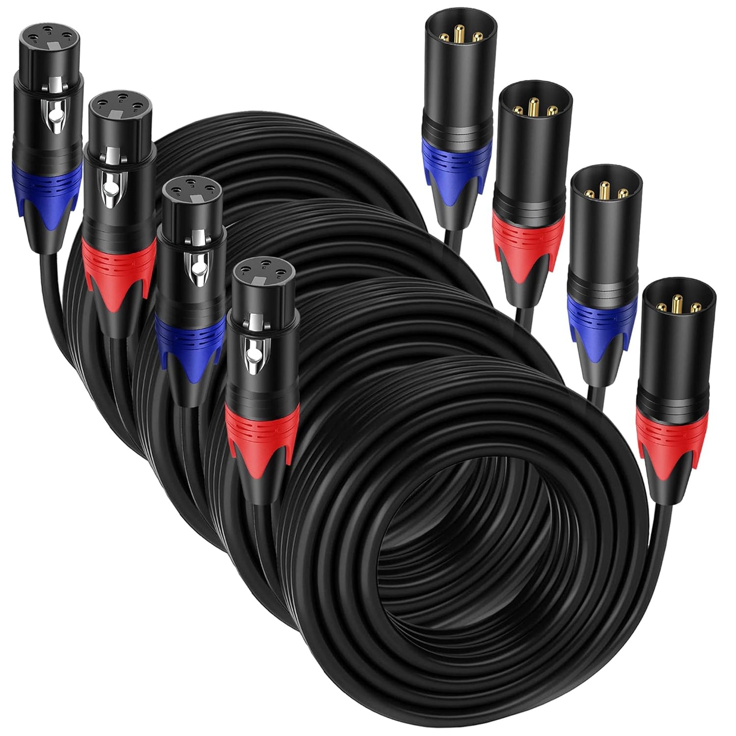 Professional 50 FT XLR Male to Female Cable for Audio Clarity