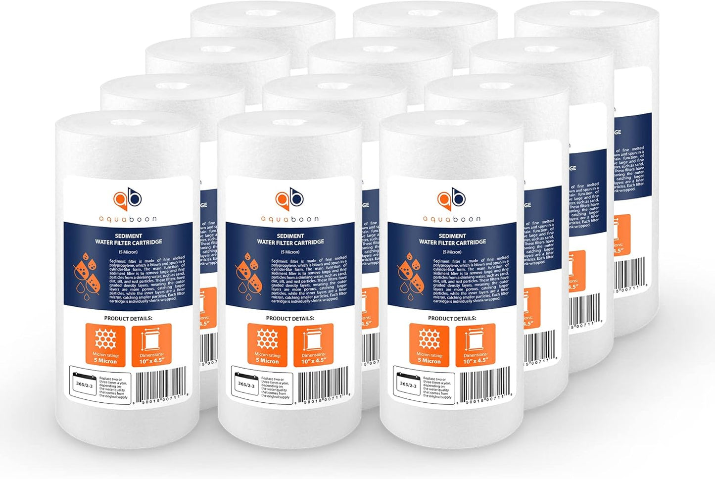 Aquaboon 5 Micron Well Water Sediment Filter for Whole House
