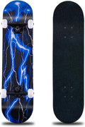 Complete Skateboard 31 x 8 Inch for Kids, Teens, and Adults
