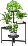 4 Tier Folding Plant Stand Corner Shelf - Space Saving Tiered Display