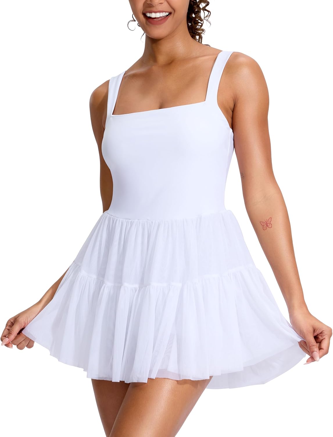 Soothfeel Tennis Dresses for Women with Built-in Shorts & Bra