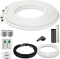 Della 1/4 & 3/8 Mini Split Line Set - 50 Ft Copper Tubing with Insulated Coil for Efficient Cooling!
