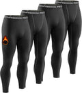 Dalavch Men Thermal Compression Pants 4 Pack - Fleece Lined Warm Men's