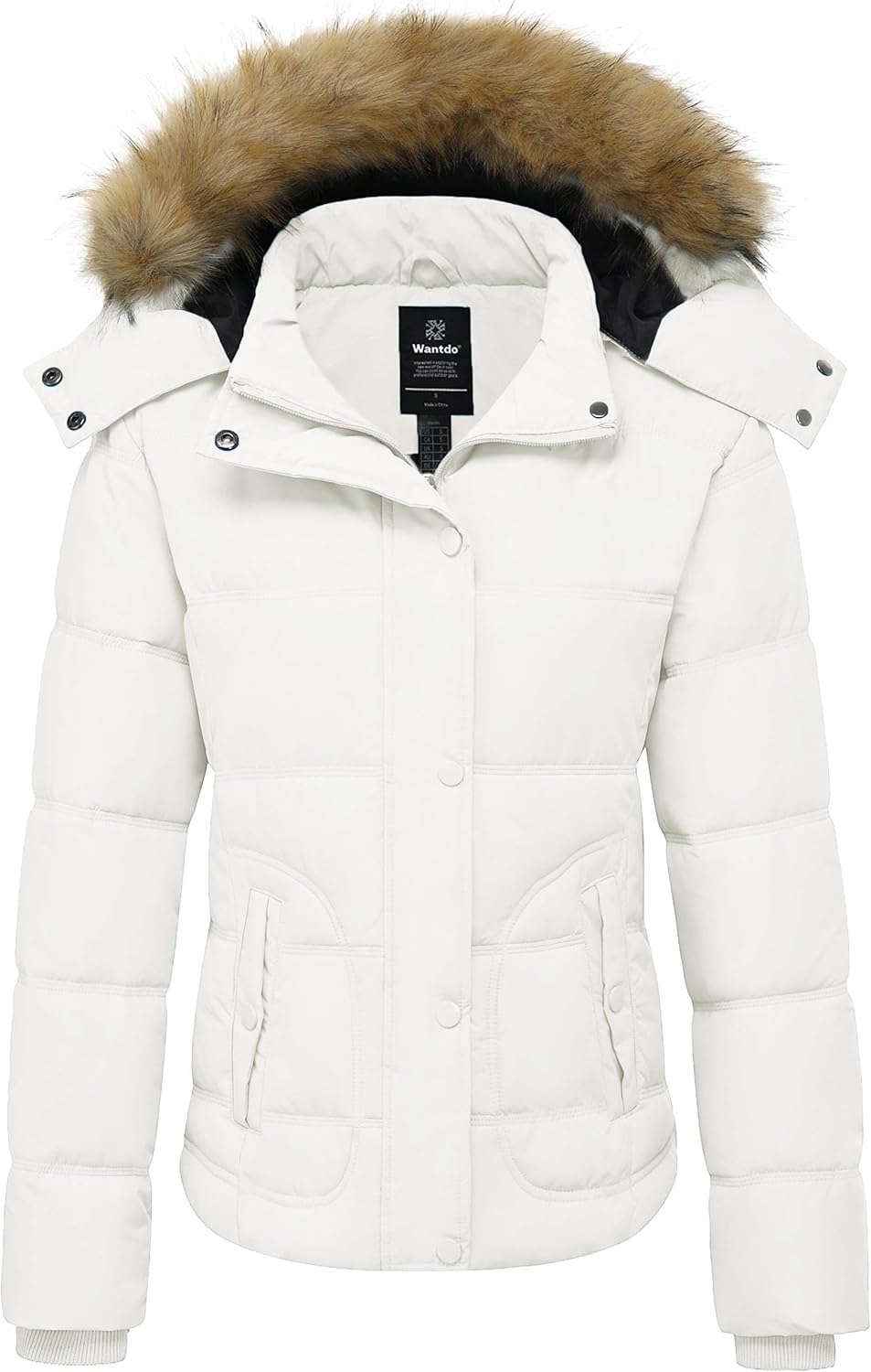 Wantdo Women's Hooded Winter Coat: Thicken Quilted Puffer Jacket