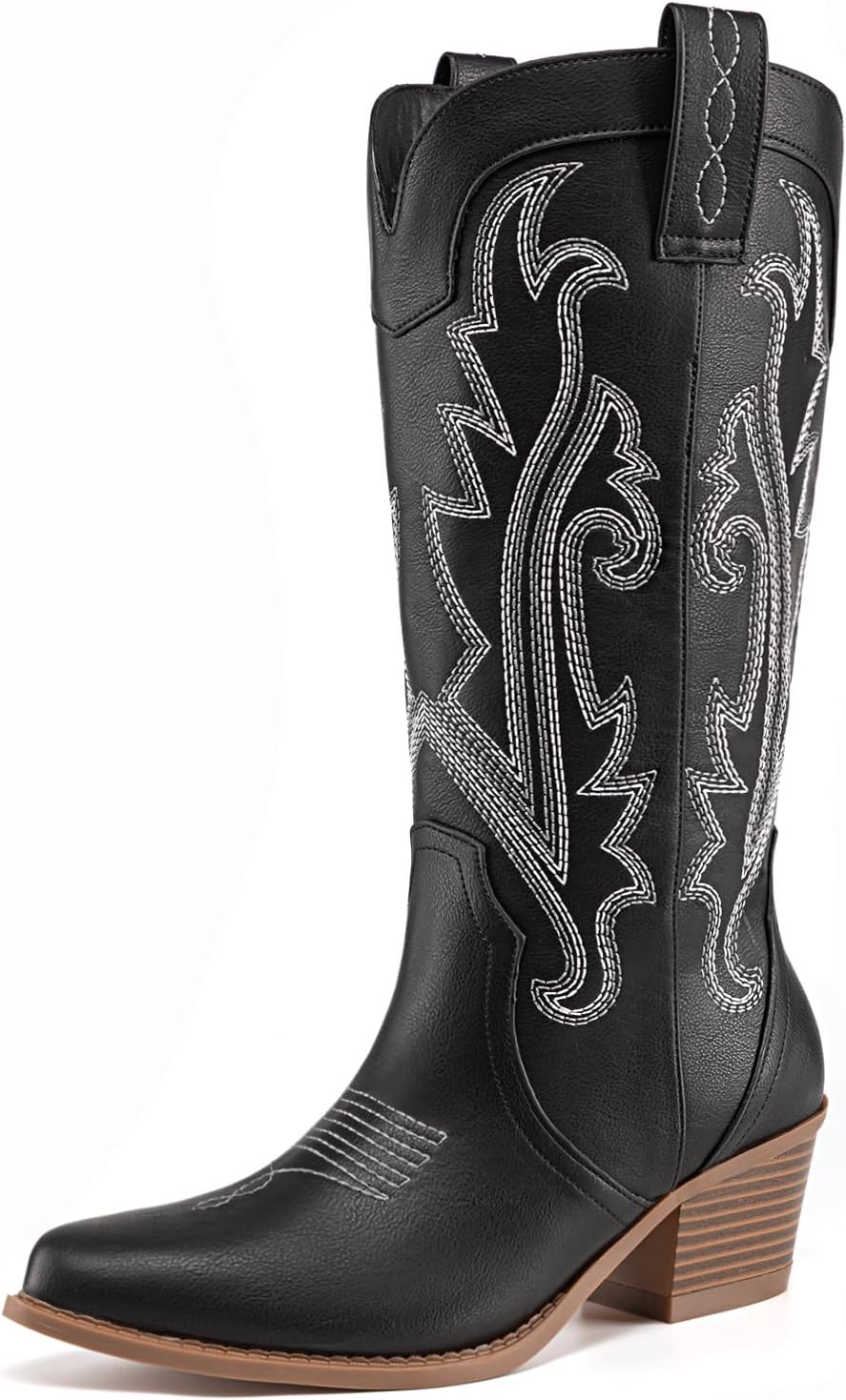 Athlefit Cowboy Boots for Women Vintage Embroidered Style
