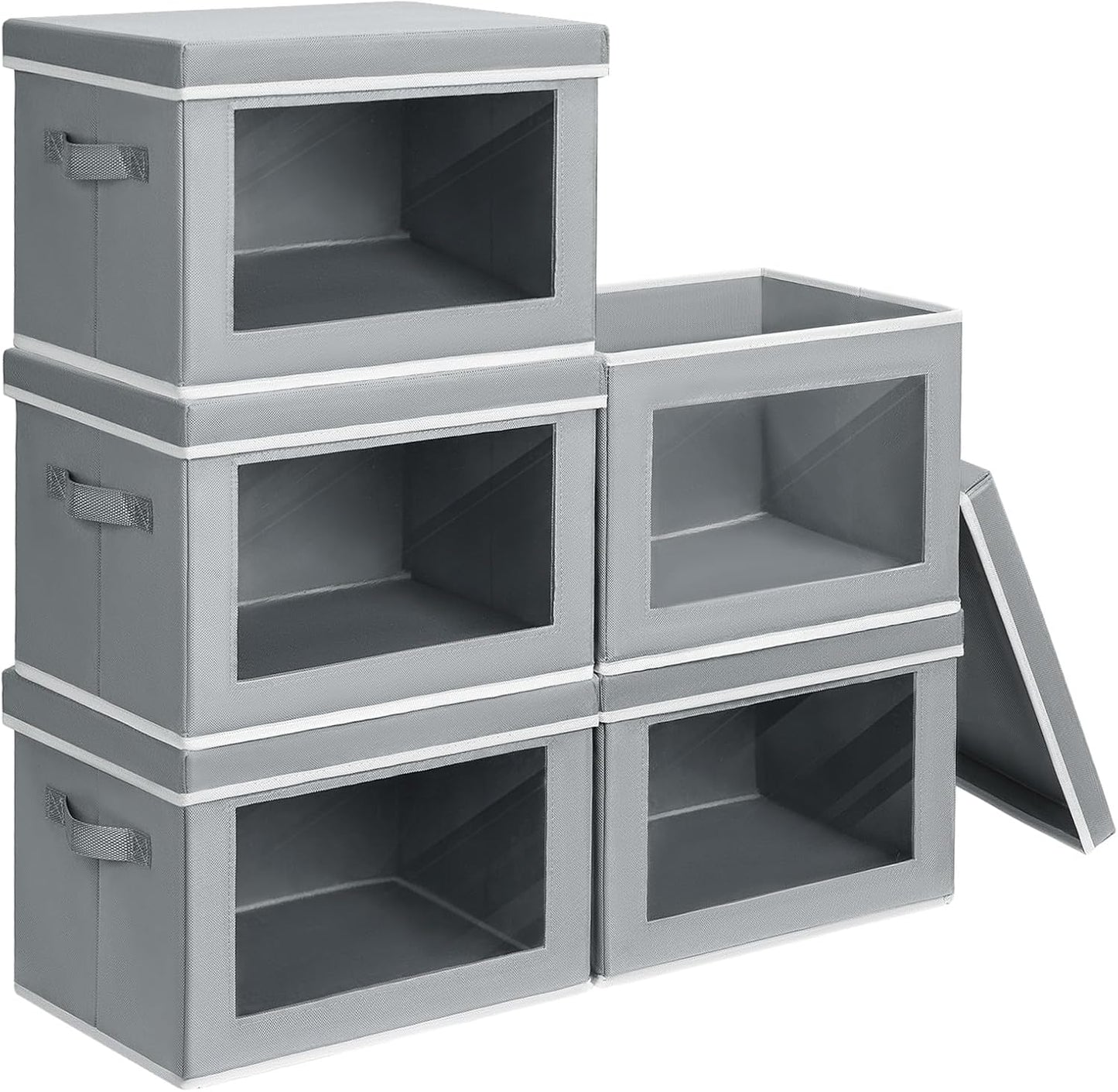 Stackable Storage Bins with Lids for Efficient Organizing