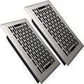 4x8 in Floor Register 2 Pack Heavy Duty Walkable Satin Nickel