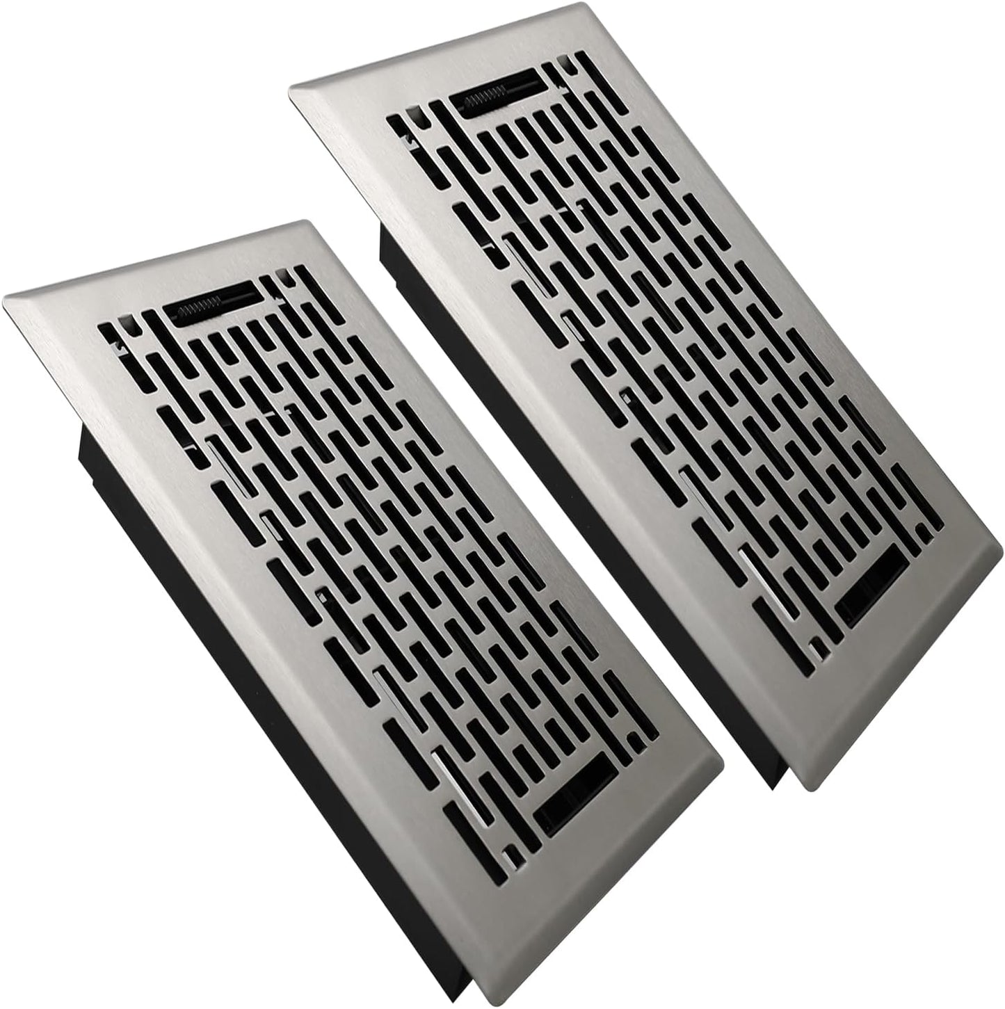 2 Pack 4x8 Heavy Duty Steel Floor Registers for Air Flow Control