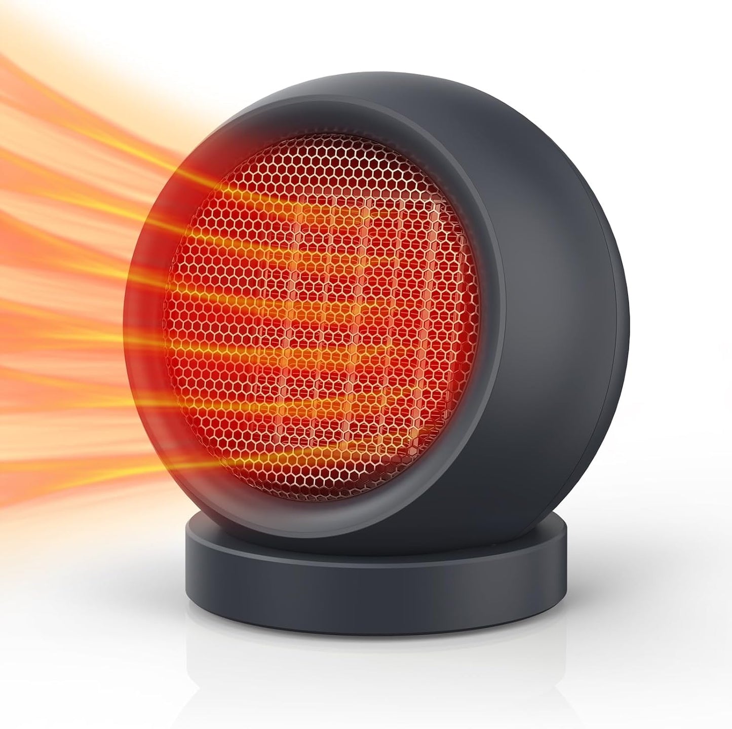 Powerful PTC Ceramic Desk Heater - Coolfor Dark Grey