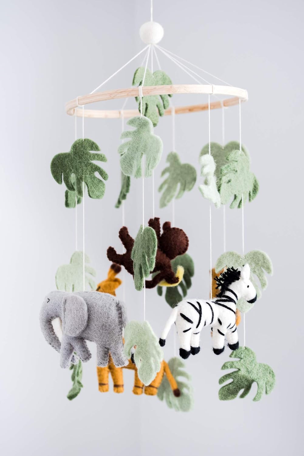 Jungle Animals Baby Mobile for Safari Theme Nursery Decor