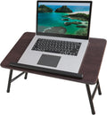 Dark Brown Laptop Desk for Bed or Couch - Adjustable Comfort Stand