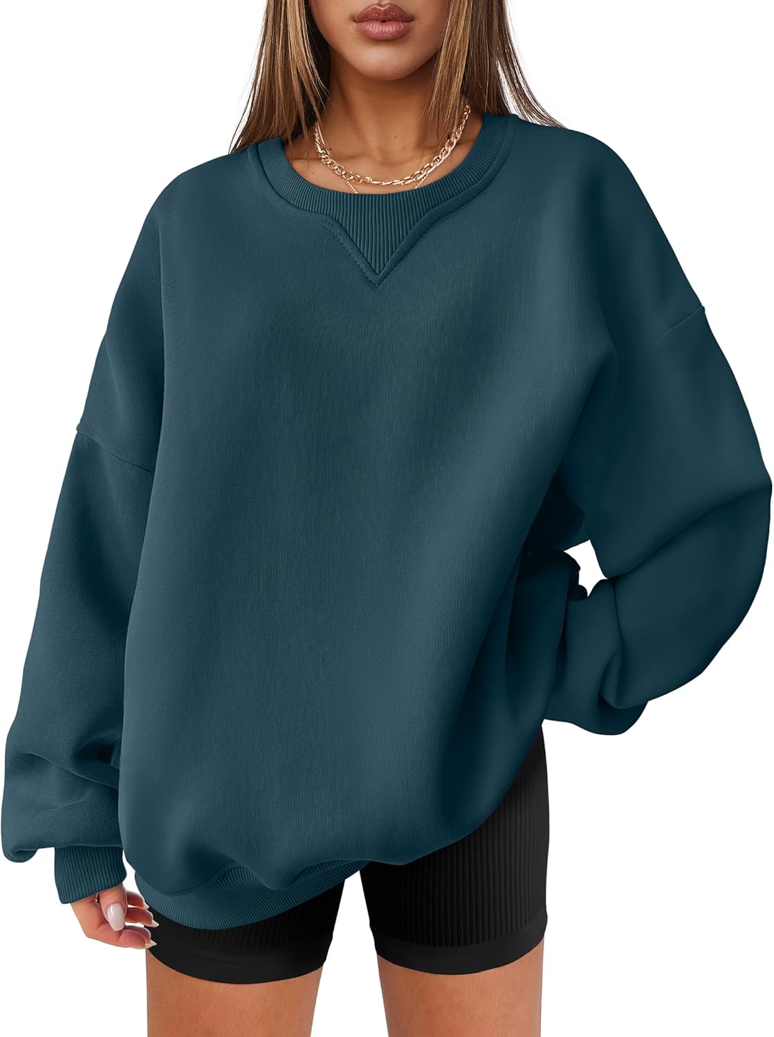 Oversized Sweatshirts for Women - Cozy Crewneck Fleece Pullover