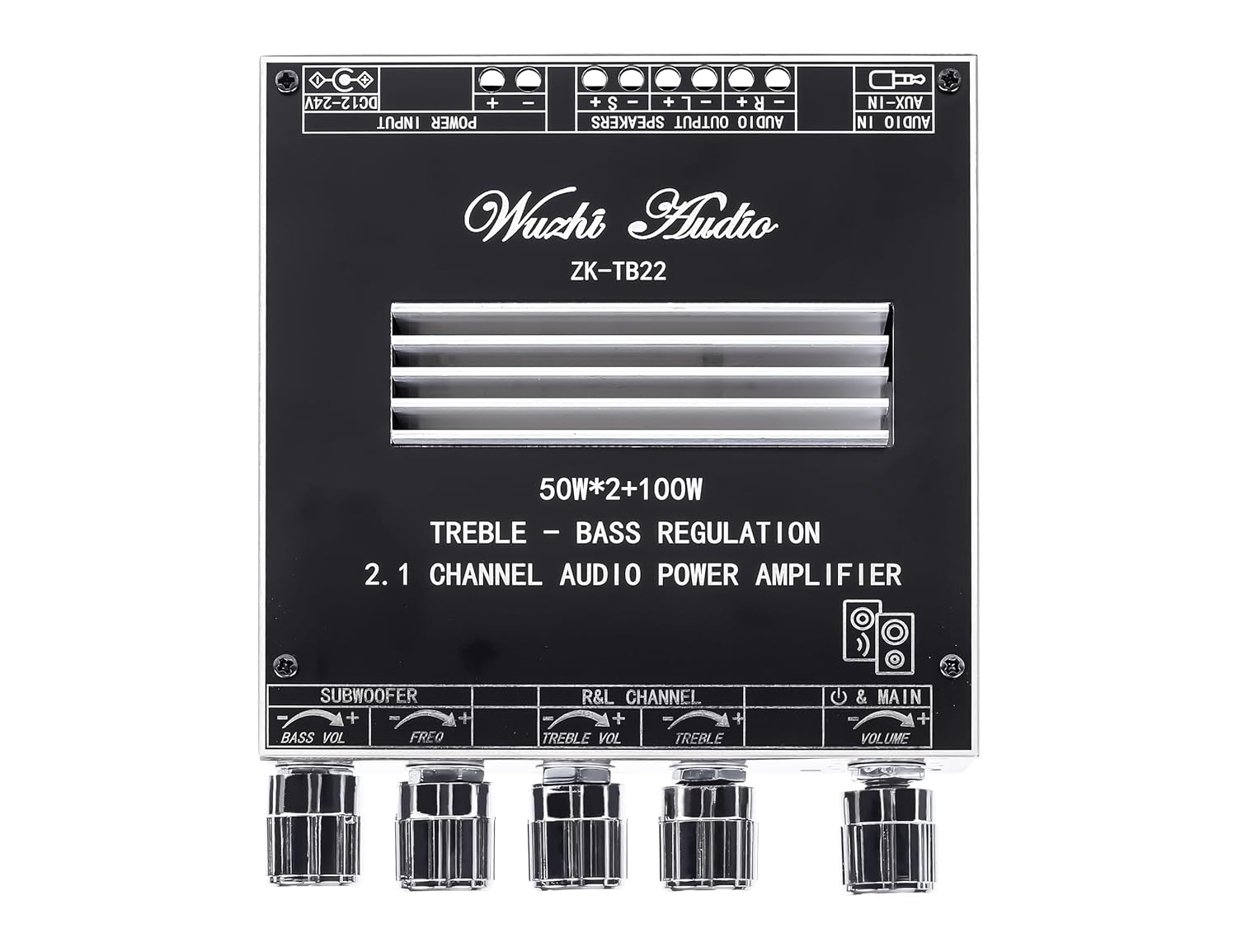 Powerful 2.1 Channel Amp Board, APP Control, DIY Speaker Support