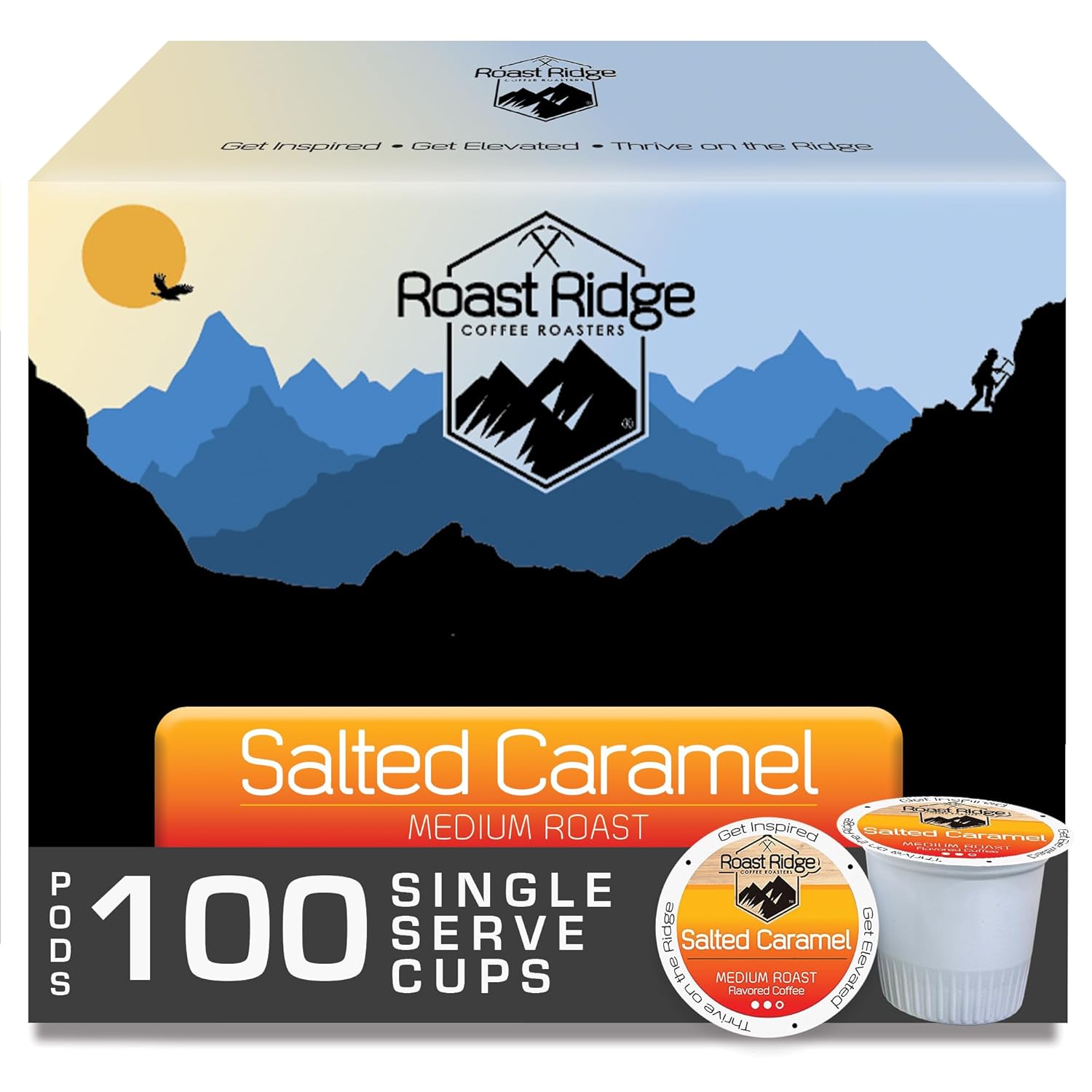Roast Ridge Single Serve Coffee Pods, Salted Caramel Flavor