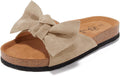 Womens Slip On Flip Flops Strappy Gladiator Sandals - Low Flat