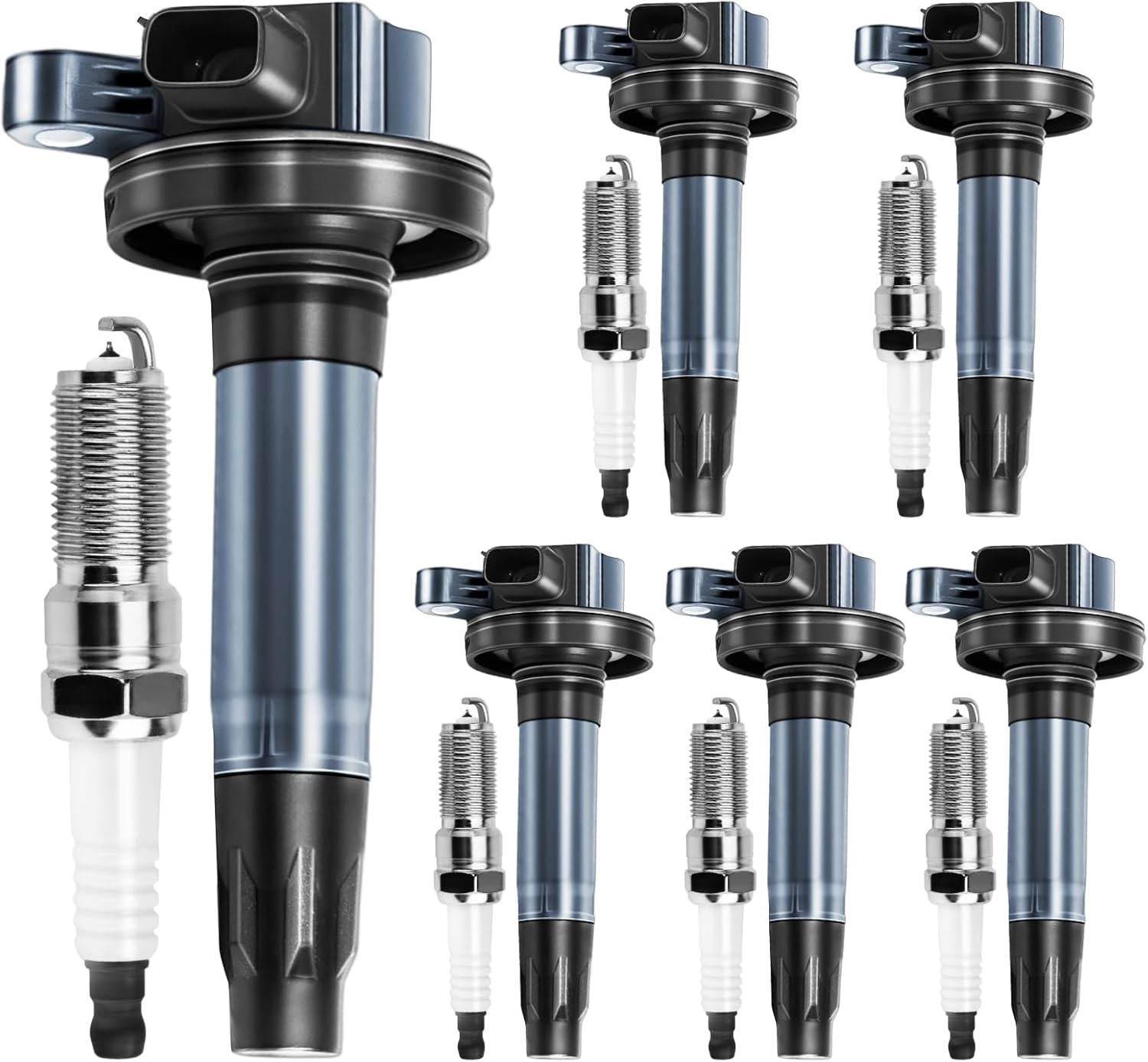 6PCS Ignition Coil Pack & Iridium Spark Plugs for Ford Vehicles