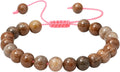 Gemstone Crystal Bracelet for Women Men - 8mm Adjustable Healing
