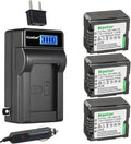 Kastar 3-Pack VW-VBG130 Battery and LCD AC Charger - Reliable Power