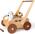Wooden Baby Walker Adjustable Speed Push Walker - Safe Learn-to-Walk