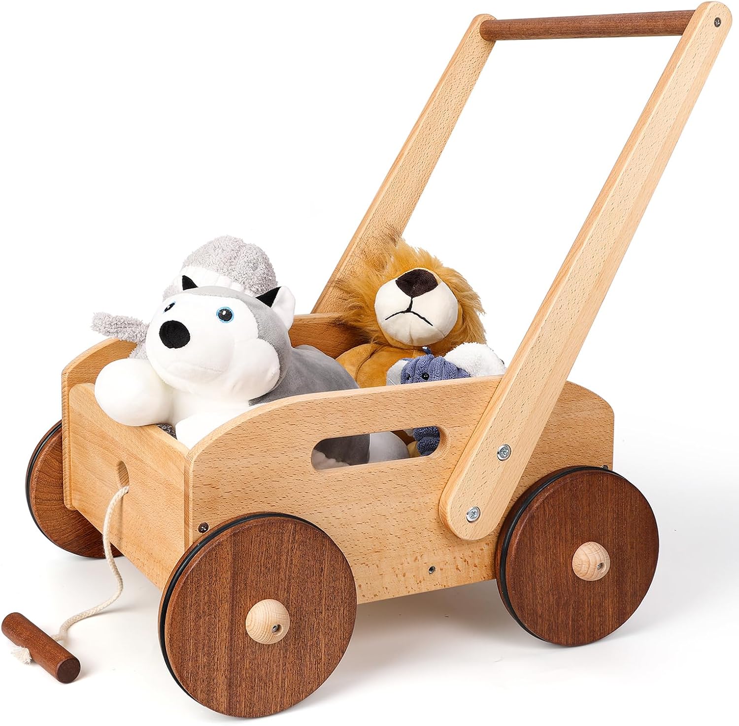 Wooden Baby Walker with Adjustable Speed for Safe Learning