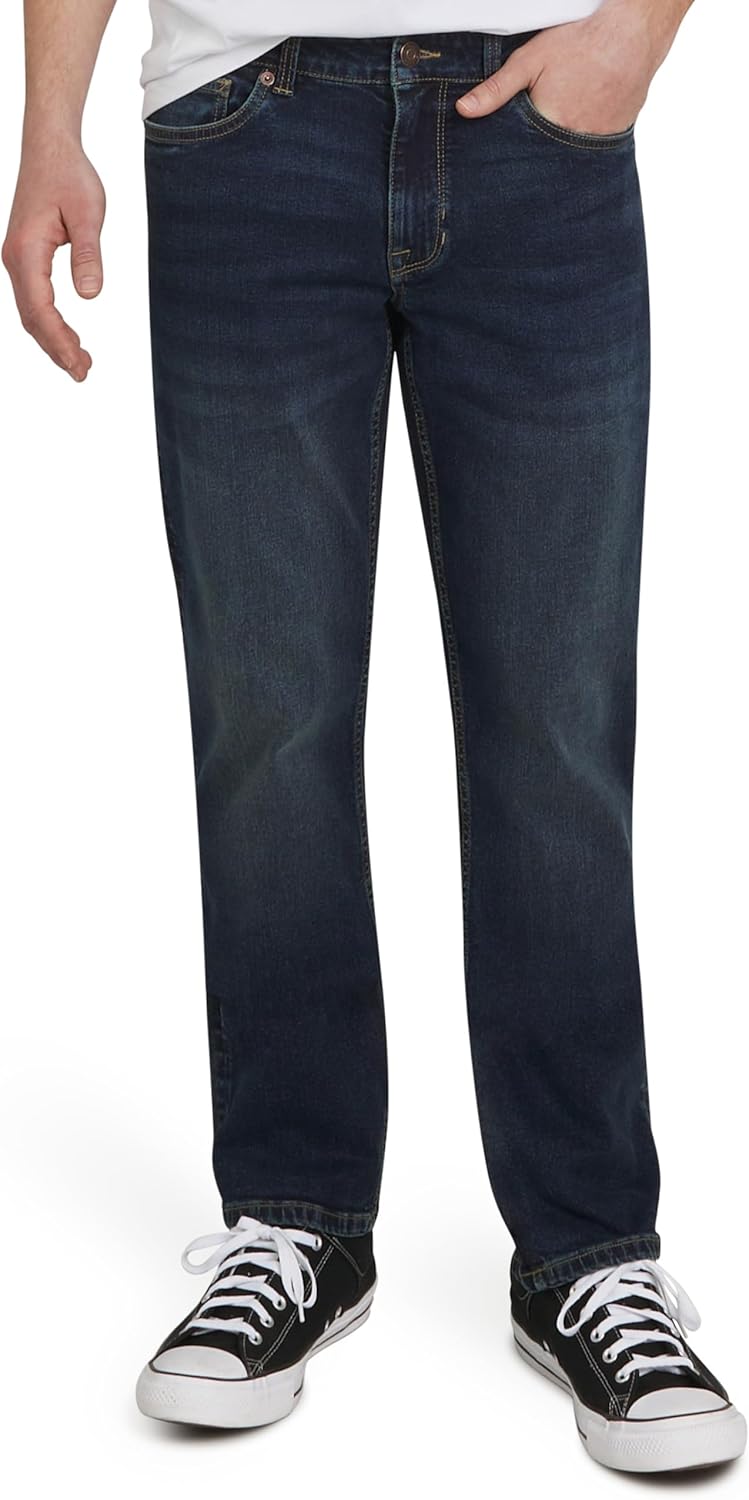 Quiksilver Men's 5 Pocket Straight Fit Stretch Denim Jeans