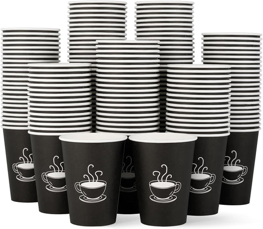 210 Pack 12 oz Paper Coffee Cups - Hot Cup Kit