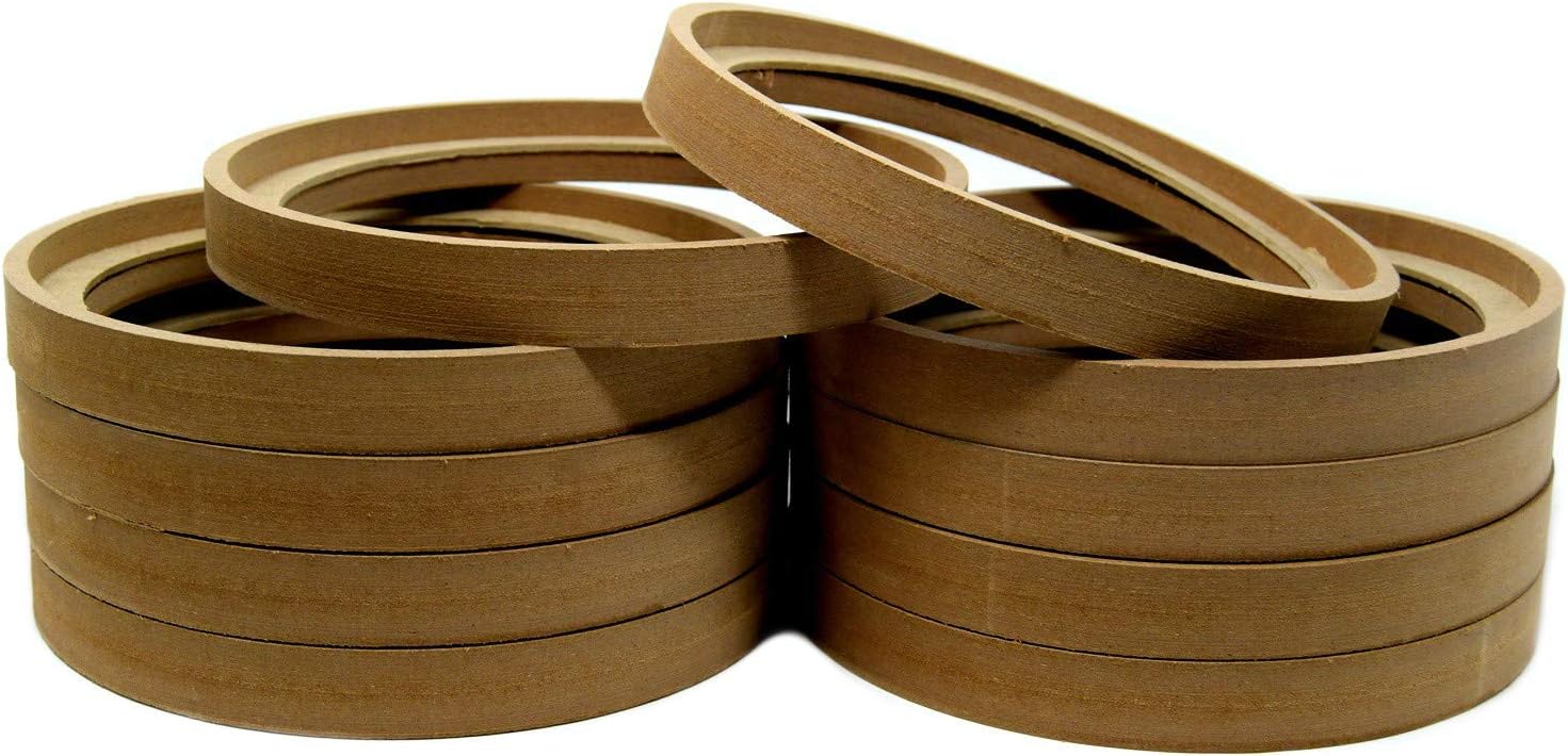 Audiopipe 5 Pair 8 in MDF Wood Speaker Ring Recess with Bezel
