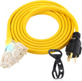 10 ft RV Generator Flat Extension Cord L5-30P to 3x 5-15/20R - Durable