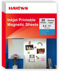 Bulk Printable Magnet Glossy 50 Sheets 8.5 x 11 in - Thick Magnetic