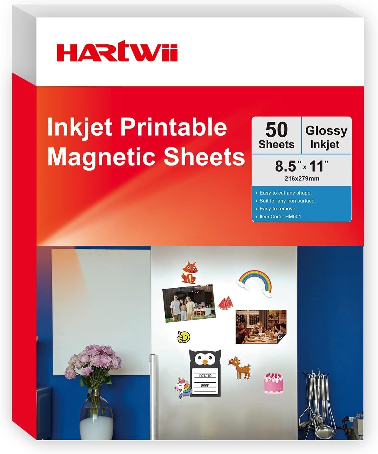 Bulk Printable Magnet Sheets for Inkjet Printers - 50 Pack