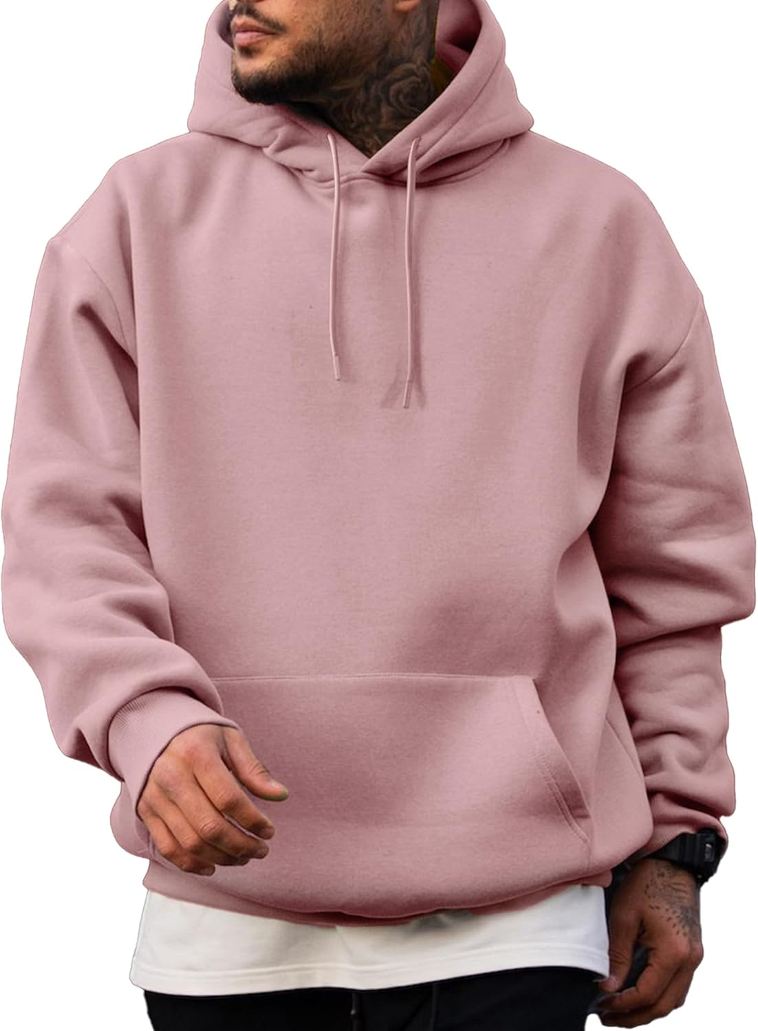 JMIERR Mens Casual Cotton Hooded Sweatshirts for Everyday Wear