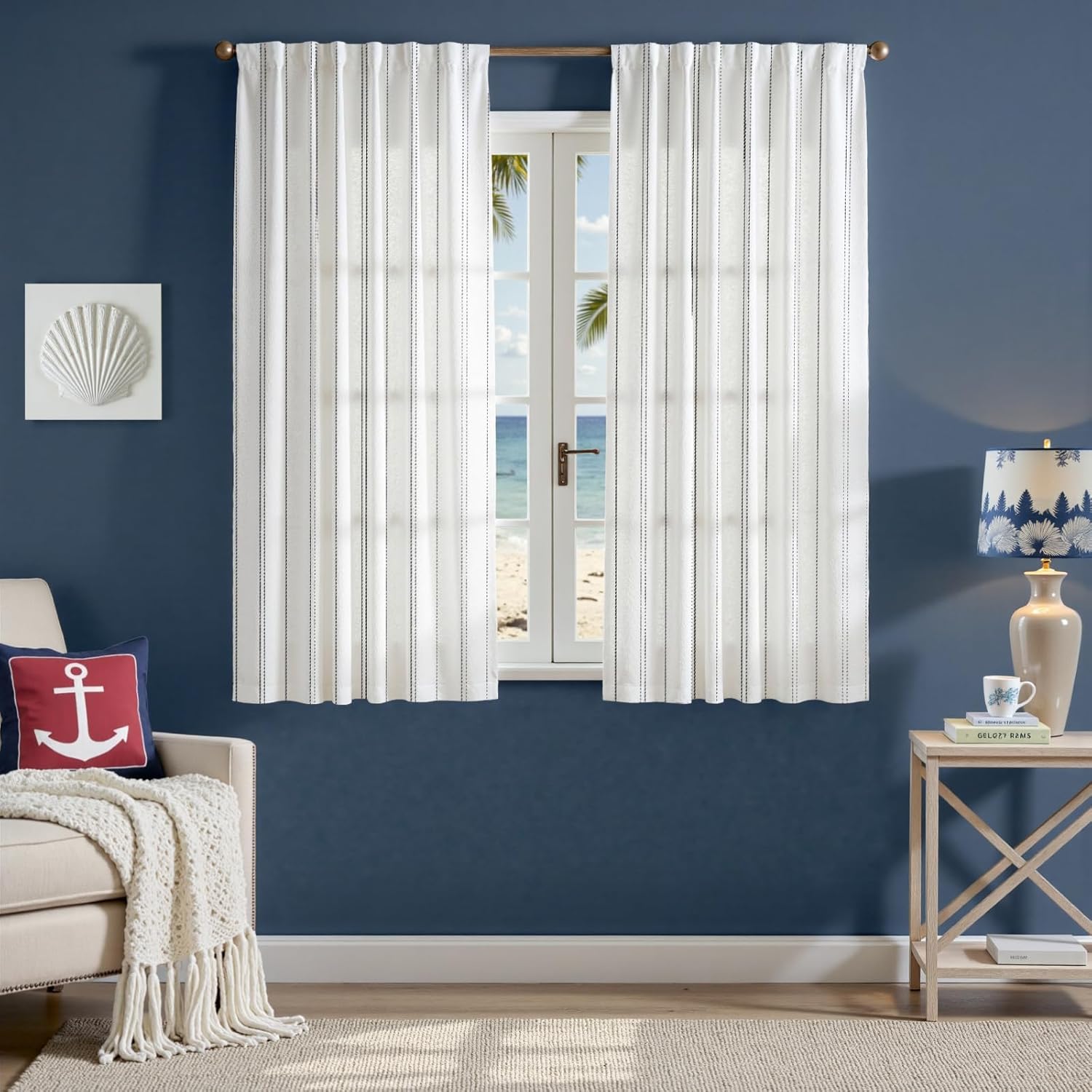 Black and White Striped Curtains for Modern Farmhouse Style