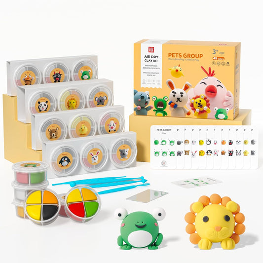 Air Dry Clay Kit for Kids - 48 Colors for Creative Fun