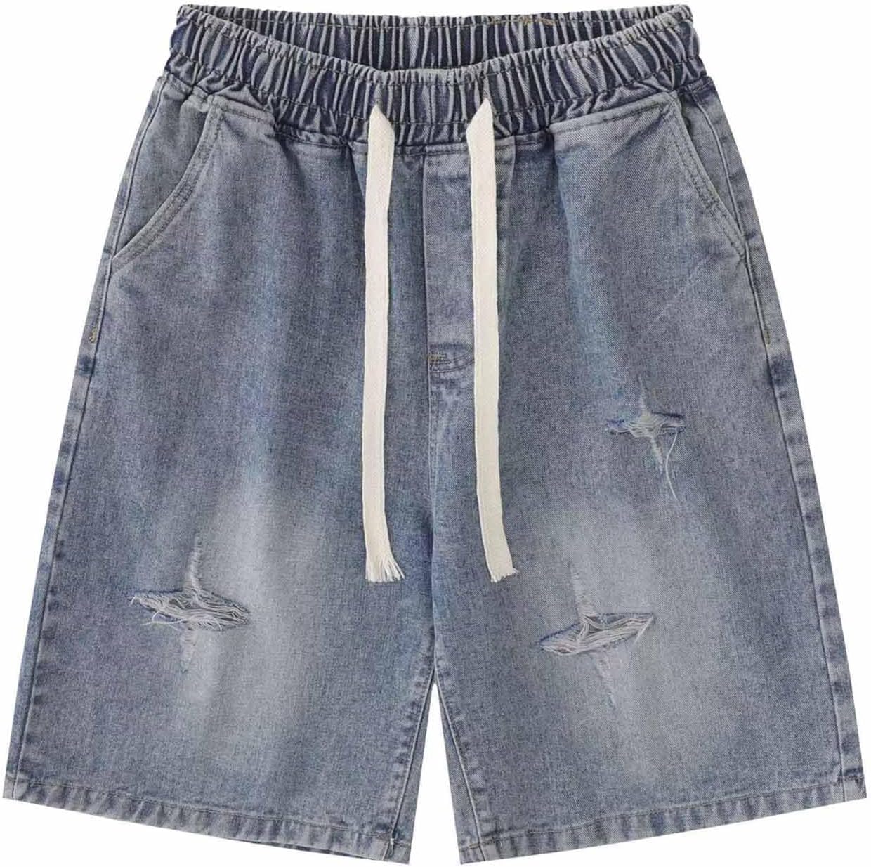Y2K Blue Denim Shorts for Summer Casual Streetwear Style