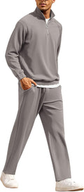Men's Tracksuit 2 Piece Half-zip Sweatsuit - Relaxed Athletic Fit