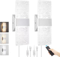 Plug in Wall Sconces with Adjustable 3000K-6500K Colors & Dimming